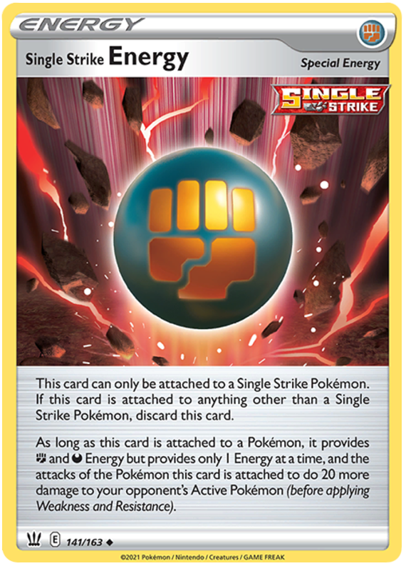 Single Strike Energy (141/163) [Sword & Shield: Battle Styles] | Dragon's Lair Comics and Fantasy Houston TX