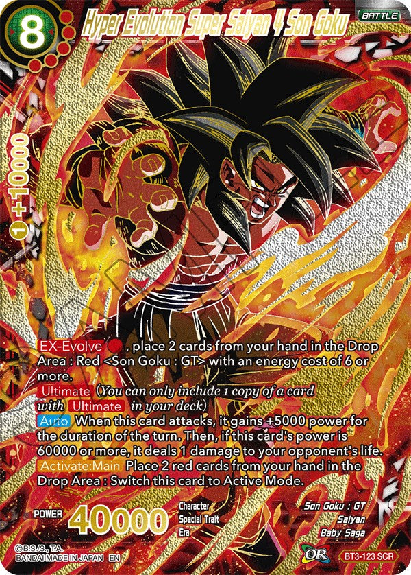 Hyper Evolution Super Saiyan 4 Son Goku (SCR) (BT3-123) [5th Anniversary Set] | Dragon's Lair Comics and Fantasy Houston TX