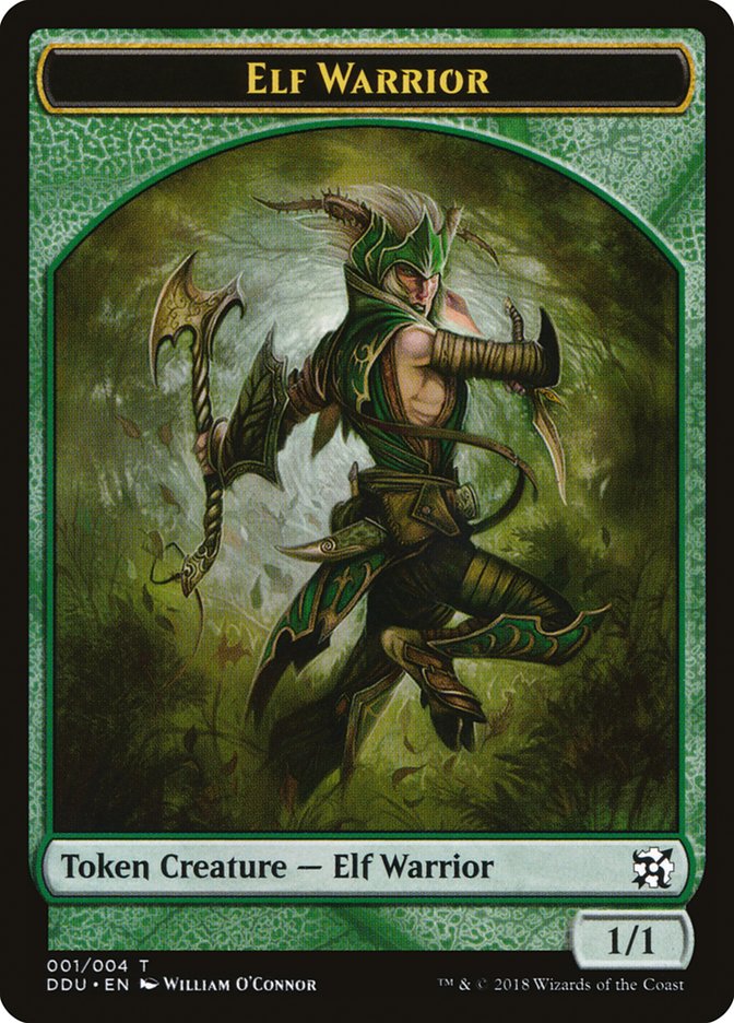 Elf Warrior Token [Duel Decks: Elves vs. Inventors Tokens] | Dragon's Lair Comics and Fantasy Houston TX