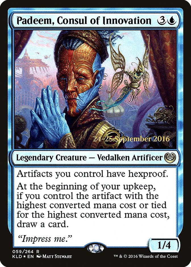 Padeem, Consul of Innovation [Kaladesh Prerelease Promos] | Dragon's Lair Comics and Fantasy Houston TX