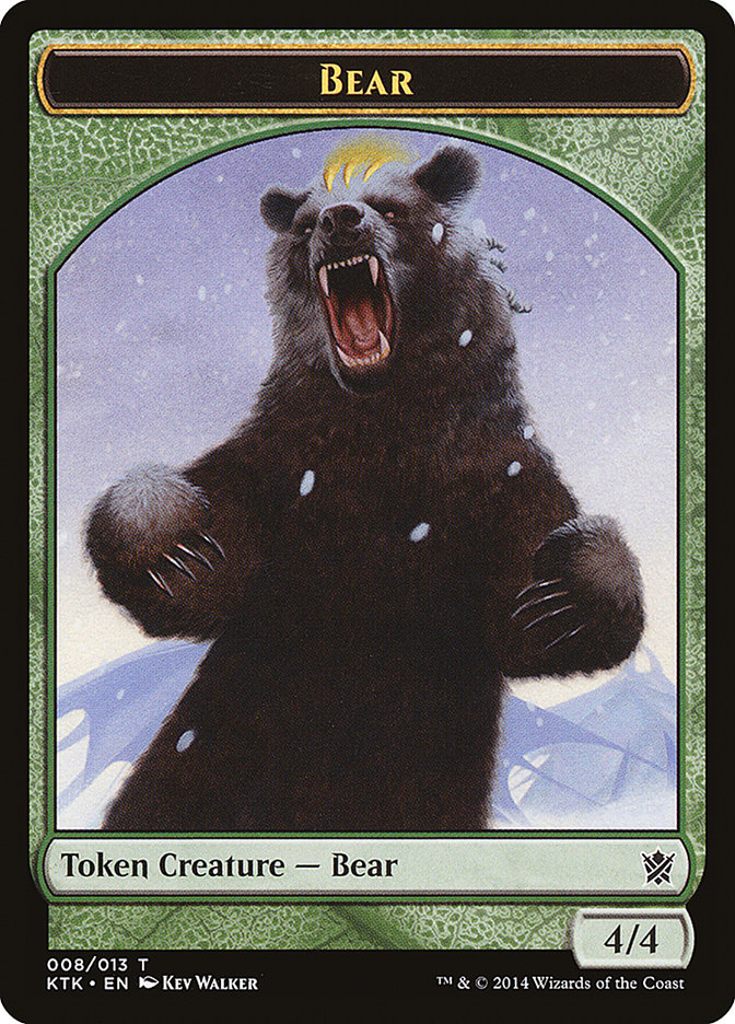 Bear Token [Khans of Tarkir Tokens] | Dragon's Lair Comics and Fantasy Houston TX