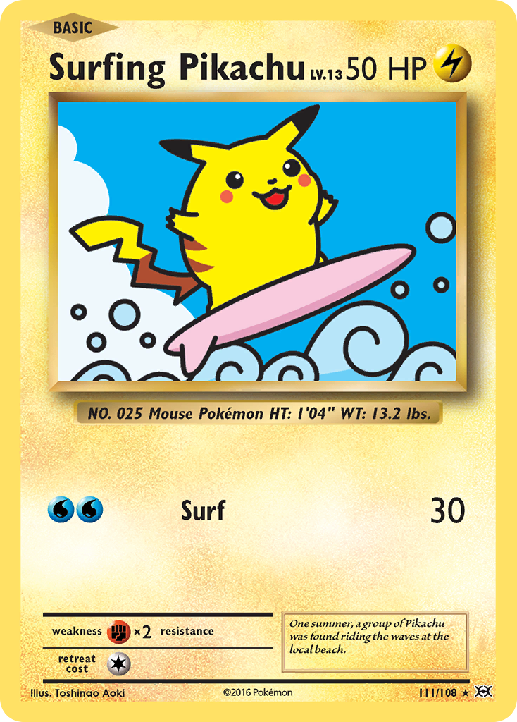 Surfing Pikachu (111/108) [XY: Evolutions] | Dragon's Lair Comics and Fantasy Houston TX