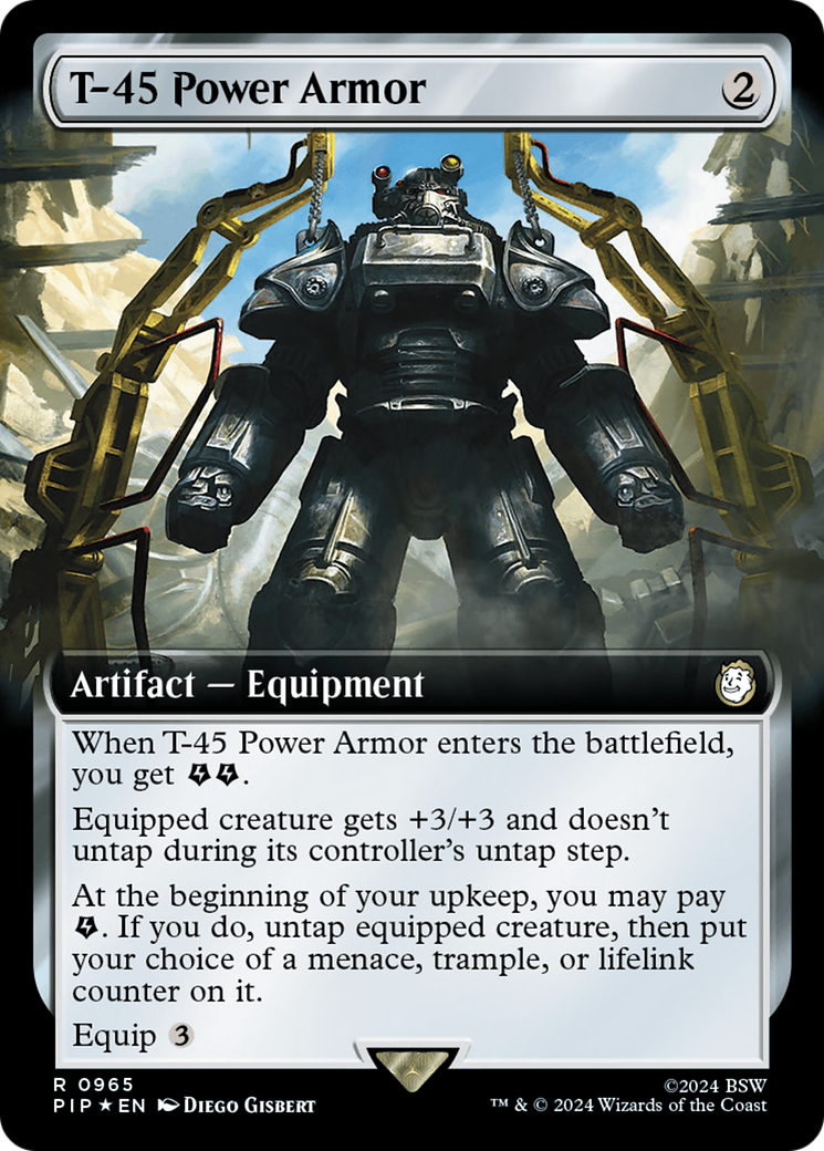 T-45 Power Armor (Extended Art) (Surge Foil) [Fallout] | Dragon's Lair Comics and Fantasy Houston TX