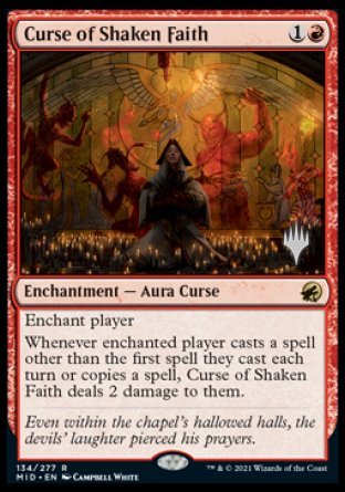 Curse of Shaken Faith (Promo Pack) [Innistrad: Midnight Hunt Promos] | Dragon's Lair Comics and Fantasy Houston TX