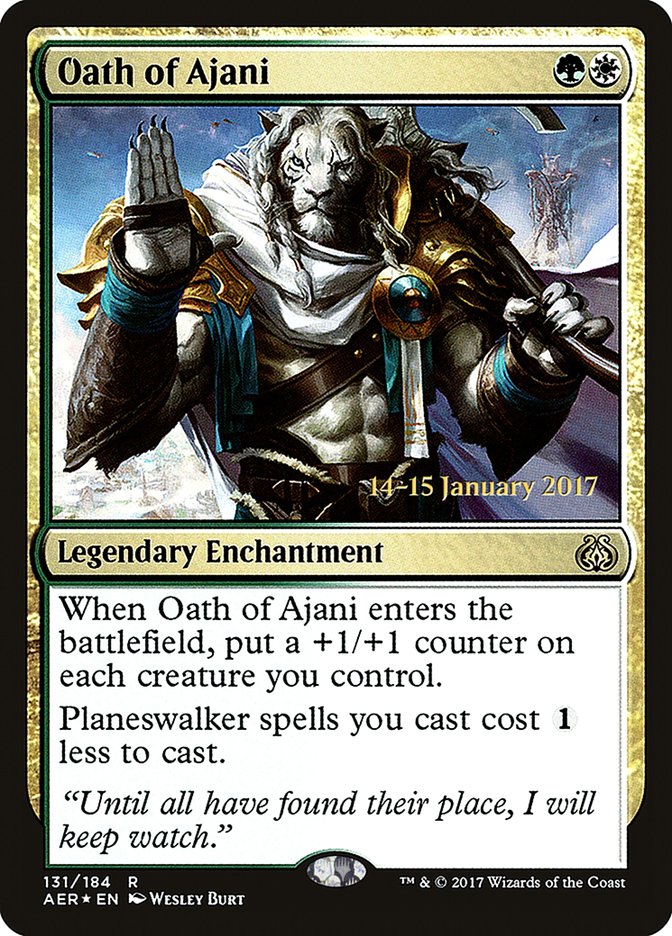 Oath of Ajani [Aether Revolt Prerelease Promos] | Dragon's Lair Comics and Fantasy Houston TX