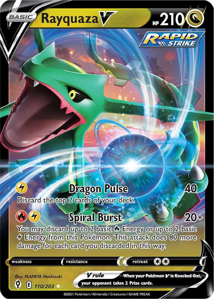 Rayquaza V (110/203) [Sword & Shield: Evolving Skies] | Dragon's Lair Comics and Fantasy Houston TX