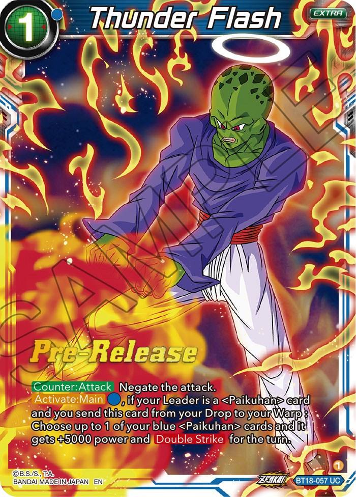 Thunder Flash (BT18-057) [Dawn of the Z-Legends Prerelease Promos] | Dragon's Lair Comics and Fantasy Houston TX