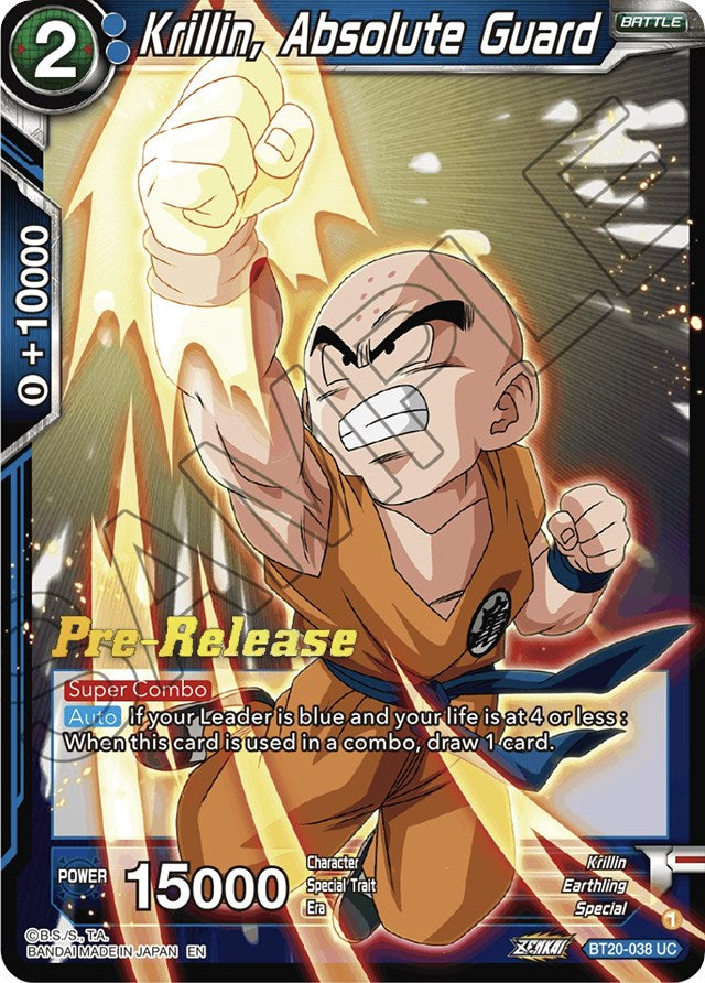 Krillin, Absolute Guard (BT20-038) [Power Absorbed Prerelease Promos] | Dragon's Lair Comics and Fantasy Houston TX