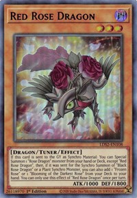 Red Rose Dragon (Purple) [LDS2-EN108] Ultra Rare | Dragon's Lair Comics and Fantasy Houston TX