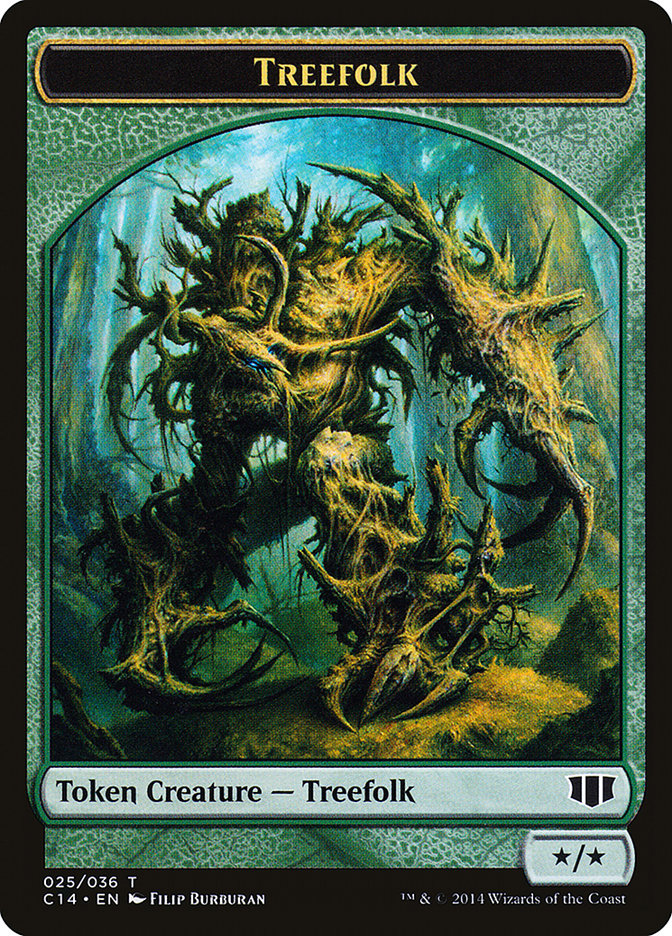 Treefolk // Wolf Double-Sided Token [Commander 2014 Tokens] | Dragon's Lair Comics and Fantasy Houston TX