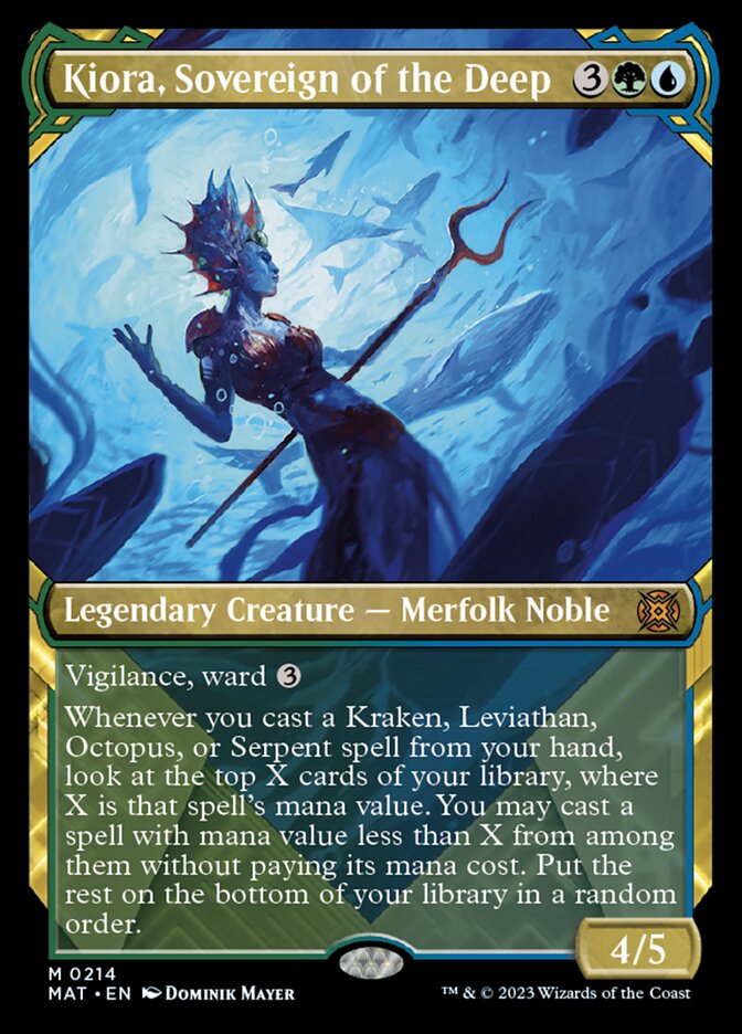 Kiora, Sovereign of the Deep (Showcase Halo Foil) [March of the Machine: The Aftermath] | Dragon's Lair Comics and Fantasy Houston TX