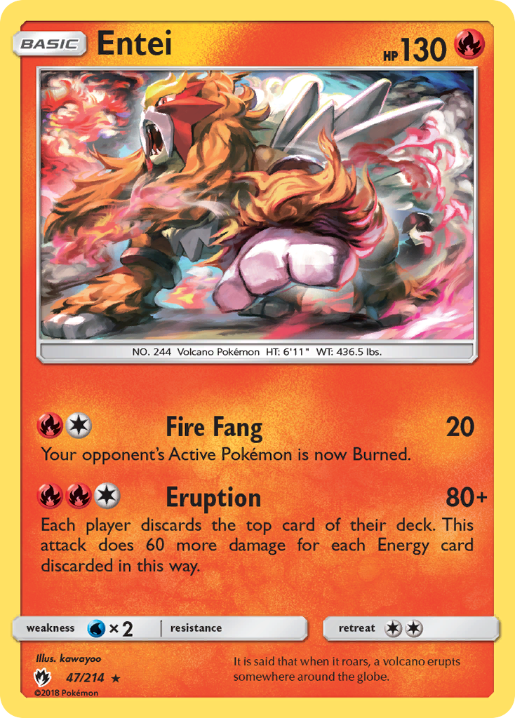 Entei (47/214) [Sun & Moon: Lost Thunder] | Dragon's Lair Comics and Fantasy Houston TX