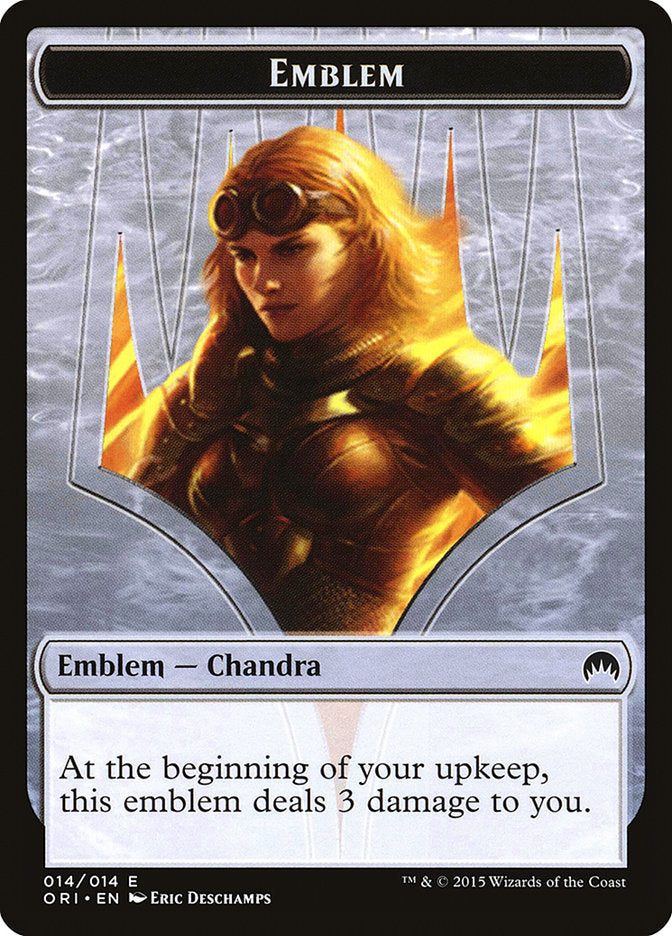 Chandra, Roaring Flame Emblem [Magic Origins Tokens] | Dragon's Lair Comics and Fantasy Houston TX