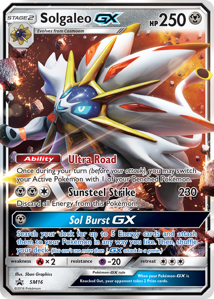 Solgaleo GX (SM16) [Sun & Moon: Black Star Promos] | Dragon's Lair Comics and Fantasy Houston TX