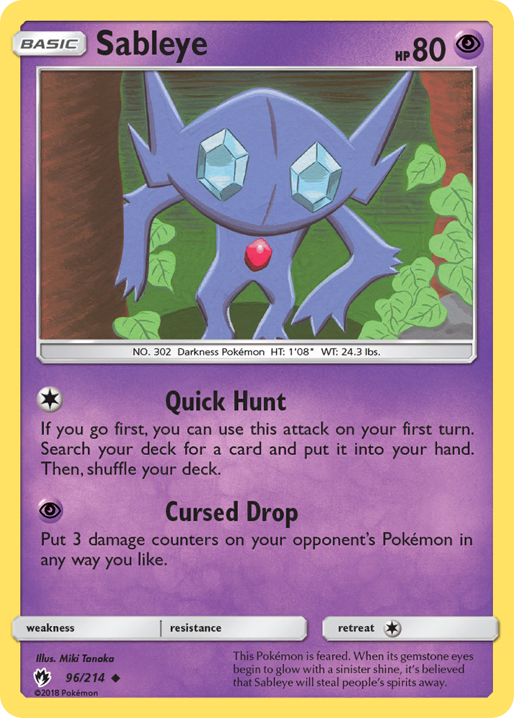 Sableye (96/214) [Sun & Moon: Lost Thunder] | Dragon's Lair Comics and Fantasy Houston TX