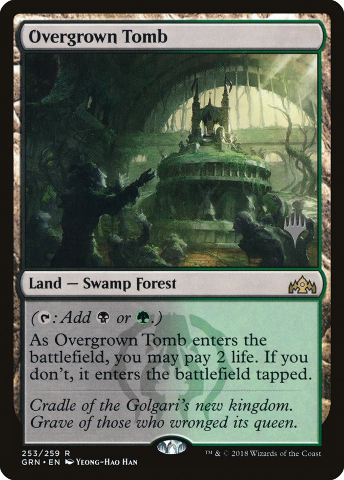 Overgrown Tomb (Promo Pack) [Guilds of Ravnica Promos] | Dragon's Lair Comics and Fantasy Houston TX