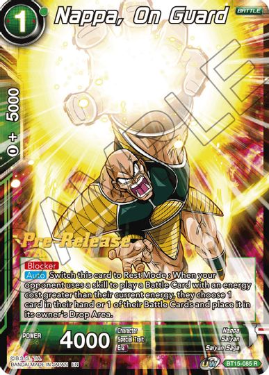 Nappa, on Guard (BT15-085) [Saiyan Showdown Prerelease Promos] | Dragon's Lair Comics and Fantasy Houston TX