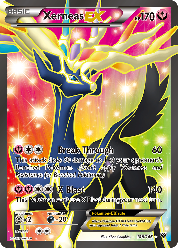 Xerneas EX (146/146) [XY: Base Set] | Dragon's Lair Comics and Fantasy Houston TX