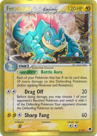 Feraligatr (2/101) (Delta Species) (Stamped) [EX: Dragon Frontiers] | Dragon's Lair Comics and Fantasy Houston TX