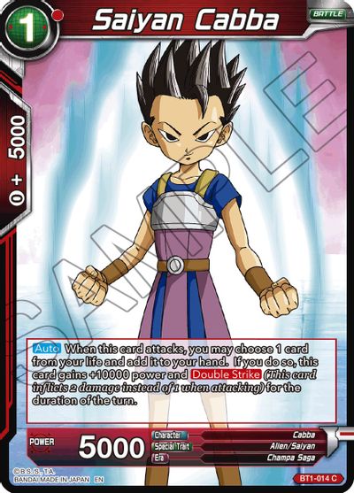 Saiyan Cabba (Reprint) (BT1-014) [Battle Evolution Booster] | Dragon's Lair Comics and Fantasy Houston TX