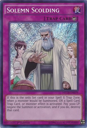 Solemn Scolding [NECH-EN079] Secret Rare | Dragon's Lair Comics and Fantasy Houston TX