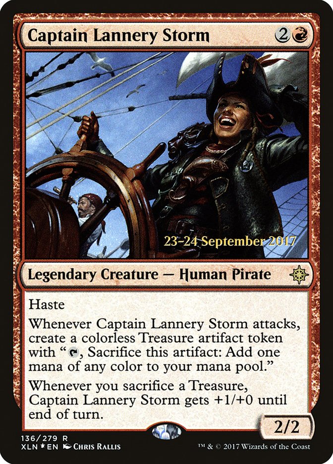 Captain Lannery Storm [Ixalan Prerelease Promos] | Dragon's Lair Comics and Fantasy Houston TX