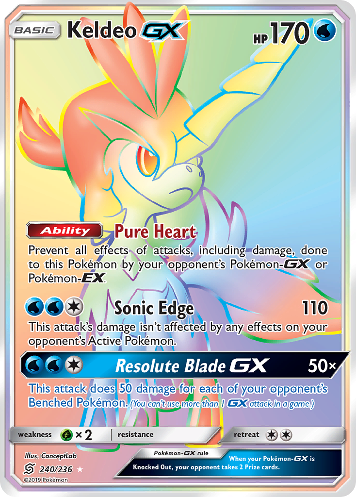 Keldeo GX (240/236) [Sun & Moon: Unified Minds] | Dragon's Lair Comics and Fantasy Houston TX