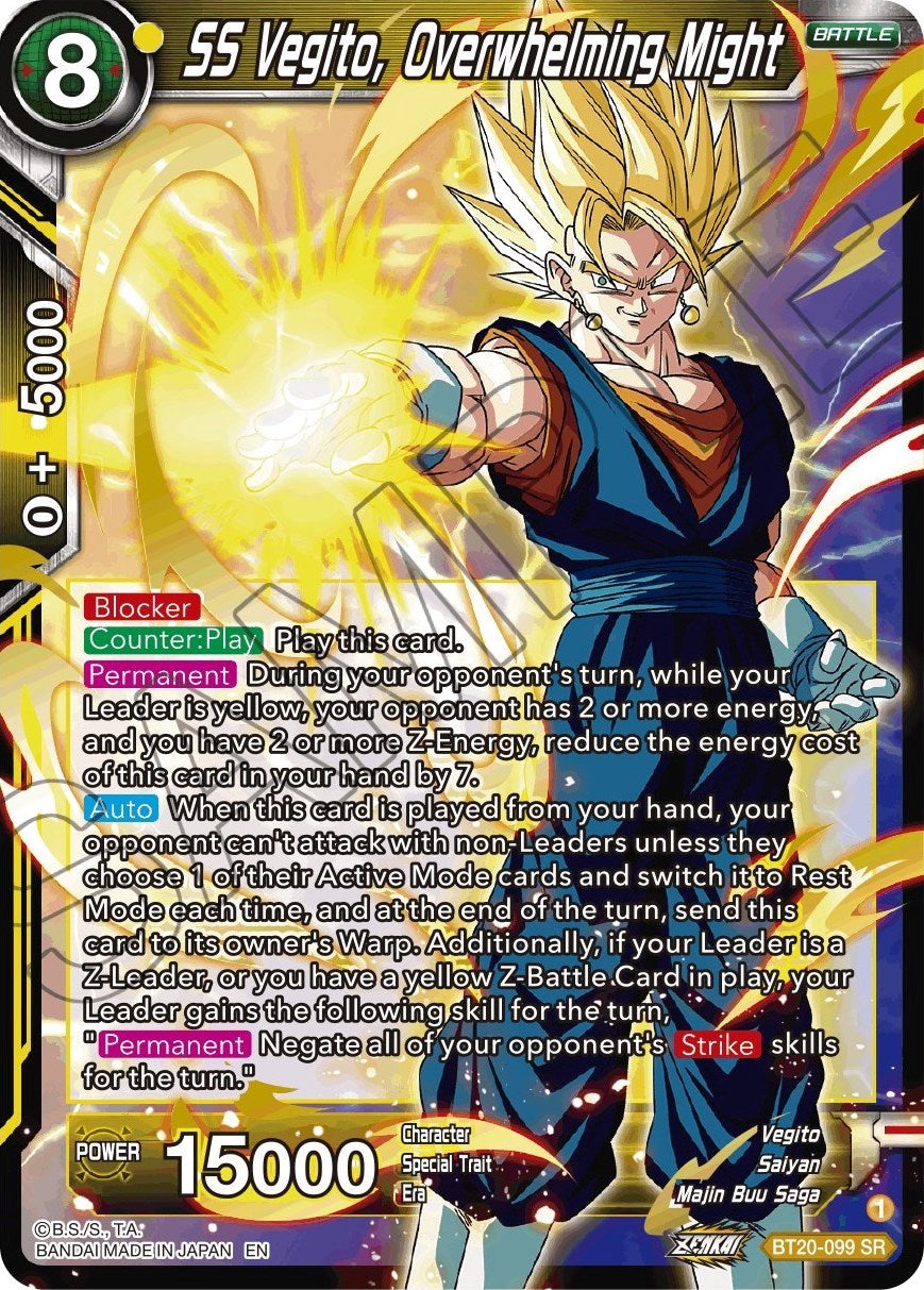 SS Vegito, Overwhelming Might (BT20-099) [Power Absorbed] | Dragon's Lair Comics and Fantasy Houston TX