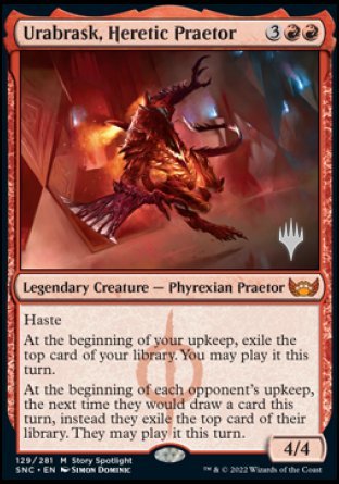 Urabrask, Heretic Praetor (Promo Pack) [Streets of New Capenna Promos] | Dragon's Lair Comics and Fantasy Houston TX