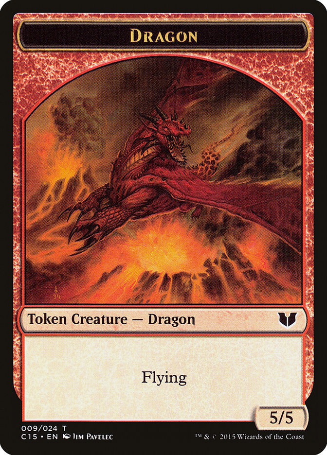 Dragon // Dragon Double-Sided Token [Commander 2015 Tokens] | Dragon's Lair Comics and Fantasy Houston TX