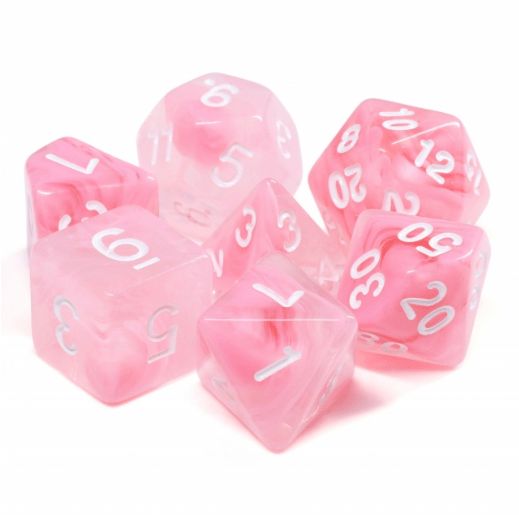 Foam Brain Pink Rose RPG Dice Set | Dragon's Lair Comics and Fantasy Houston TX