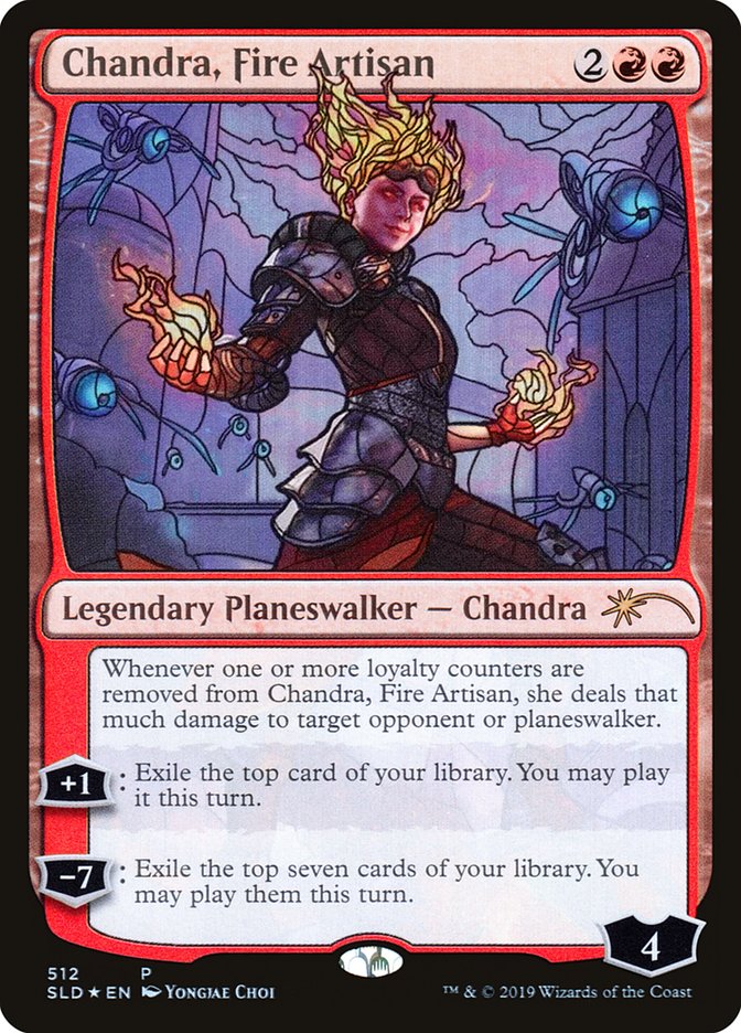 Chandra, Fire Artisan (Stained Glass) [Secret Lair Drop Promos] | Dragon's Lair Comics and Fantasy Houston TX