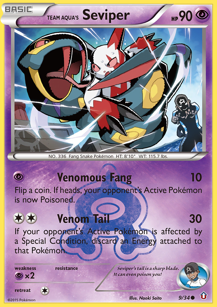 Team Aqua's Seviper (9/34) [XY: Double Crisis] | Dragon's Lair Comics and Fantasy Houston TX