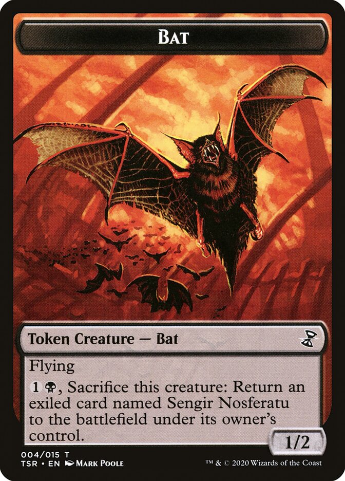 Bat Token [Time Spiral Remastered Tokens] | Dragon's Lair Comics and Fantasy Houston TX