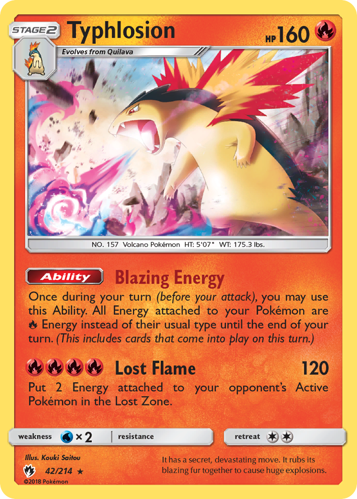 Typhlosion (42/214) [Sun & Moon: Lost Thunder] | Dragon's Lair Comics and Fantasy Houston TX