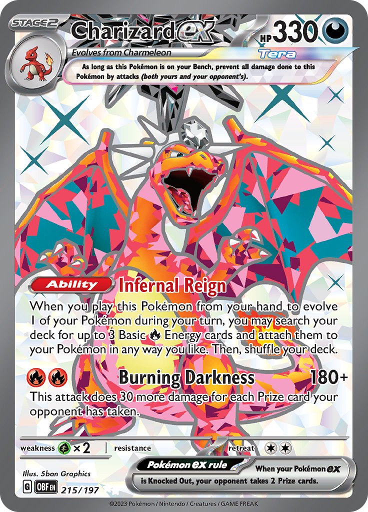 Charizard ex (215/197) [Scarlet & Violet: Obsidian Flames] | Dragon's Lair Comics and Fantasy Houston TX