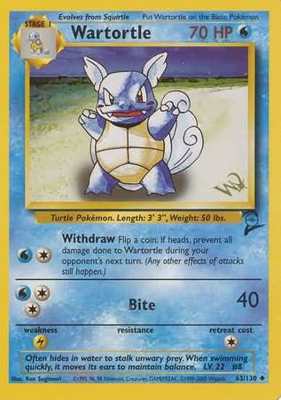 Wartortle (63/130) (W Stamped Promo) [Base Set 2] | Dragon's Lair Comics and Fantasy Houston TX