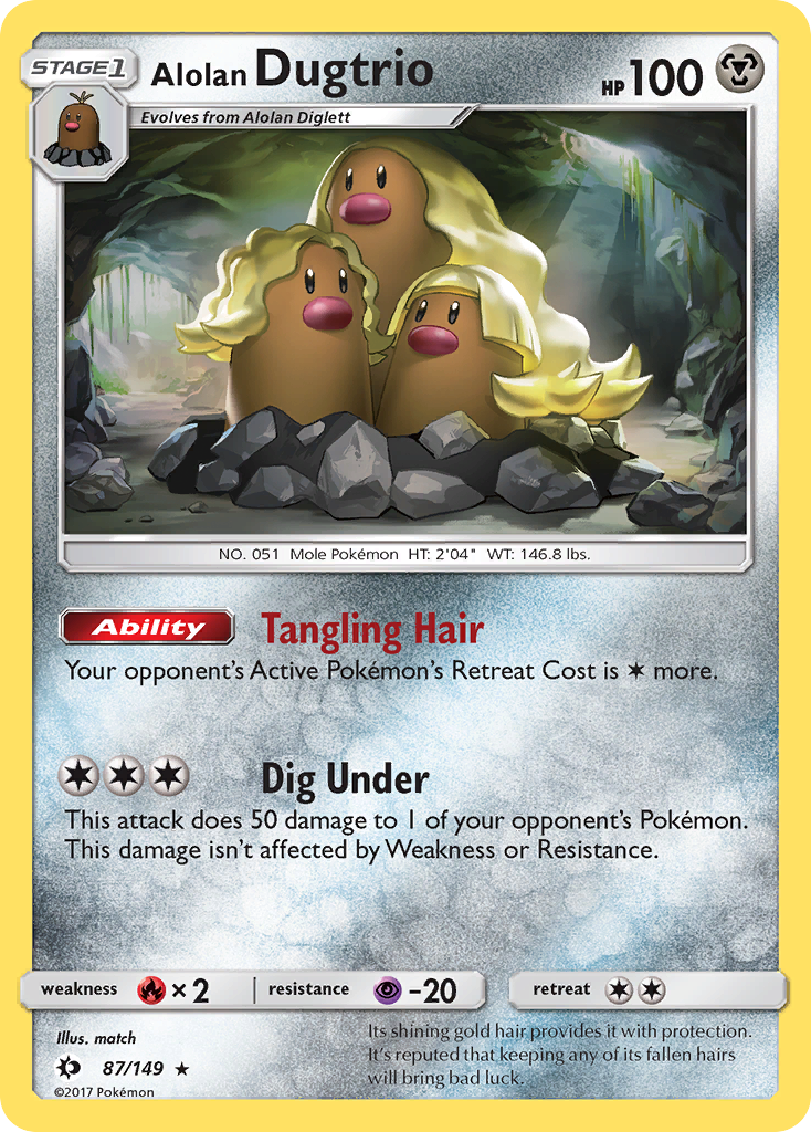 Alolan Dugtrio (87/149) [Sun & Moon: Base Set] | Dragon's Lair Comics and Fantasy Houston TX