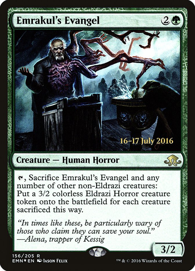 Emrakul's Evangel [Eldritch Moon Prerelease Promos] | Dragon's Lair Comics and Fantasy Houston TX