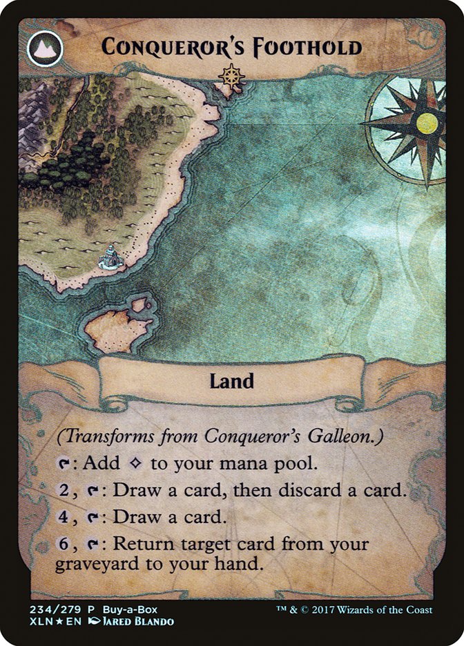 Conqueror's Galleon // Conqueror's Foothold (Buy-A-Box) [Ixalan Treasure Chest] | Dragon's Lair Comics and Fantasy Houston TX