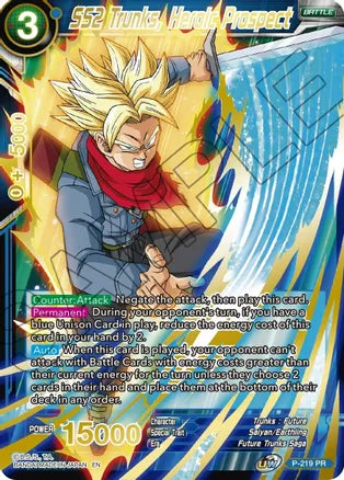 SS2 Trunks, Heroic Prospect (Gold Stamped) (P-219) [Mythic Booster] | Dragon's Lair Comics and Fantasy Houston TX