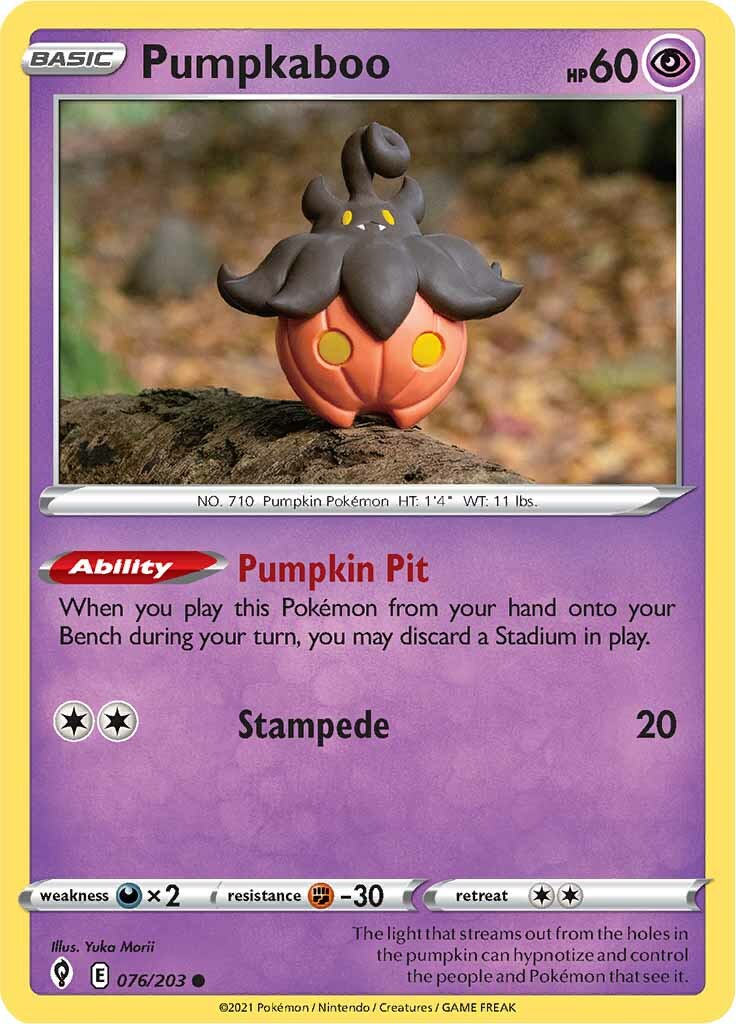 Pumpkaboo (076/203) [Sword & Shield: Evolving Skies] | Dragon's Lair Comics and Fantasy Houston TX