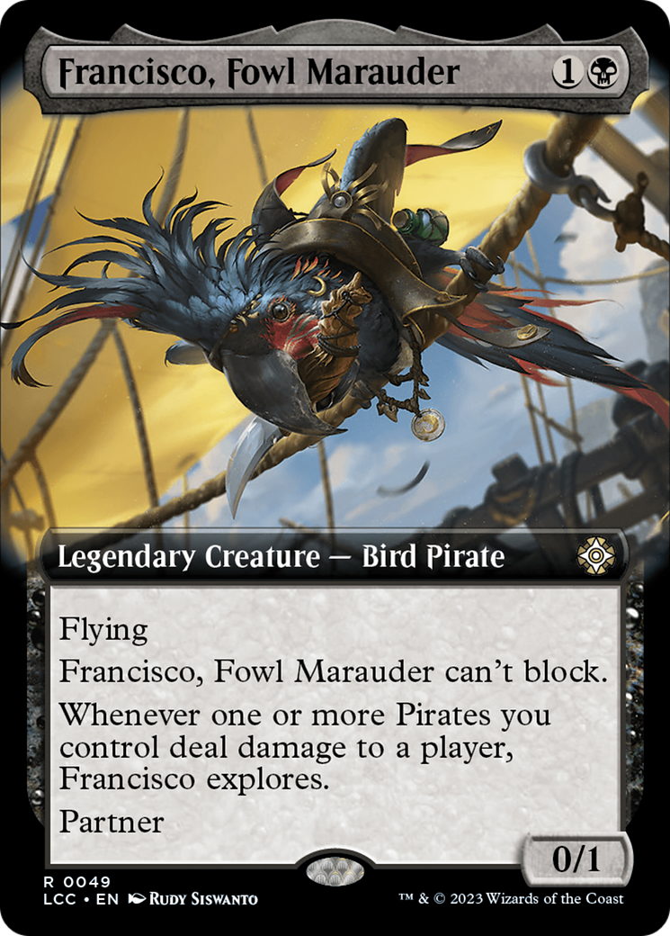 Francisco, Fowl Marauder (Extended Art) [The Lost Caverns of Ixalan Commander] | Dragon's Lair Comics and Fantasy Houston TX