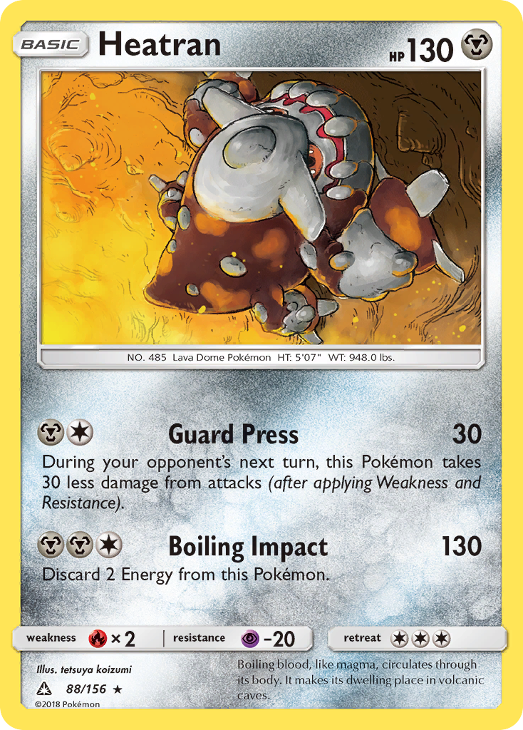 Heatran (88/156) [Sun & Moon: Ultra Prism] | Dragon's Lair Comics and Fantasy Houston TX