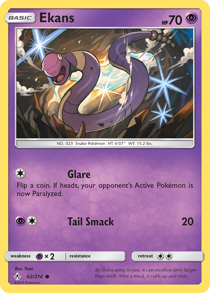 Ekans (62/214) [Sun & Moon: Unbroken Bonds] | Dragon's Lair Comics and Fantasy Houston TX