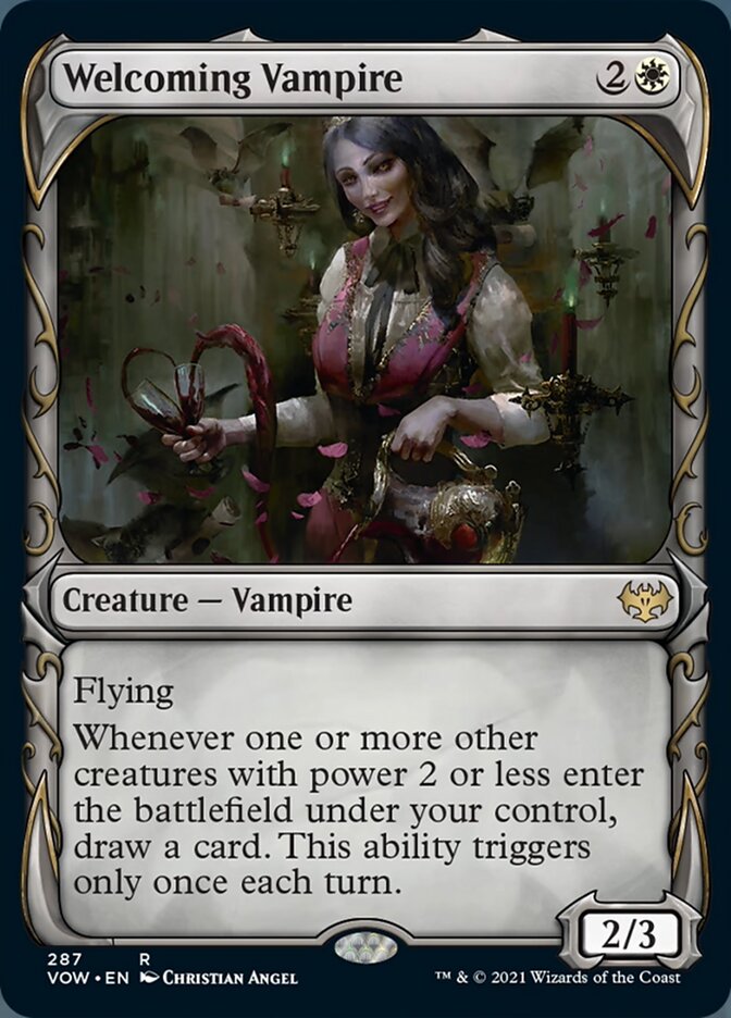 Welcoming Vampire (Showcase Fang Frame) [Innistrad: Crimson Vow] | Dragon's Lair Comics and Fantasy Houston TX