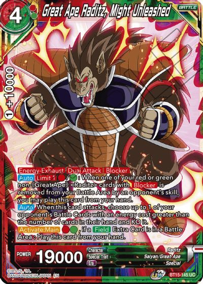 Great Ape Raditz, Might Unleashed (BT15-145) [Saiyan Showdown] | Dragon's Lair Comics and Fantasy Houston TX