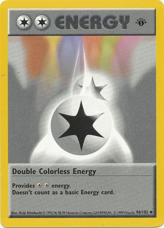 Double Colorless Energy (96/102) (Shadowless) [Base Set 1st Edition] | Dragon's Lair Comics and Fantasy Houston TX