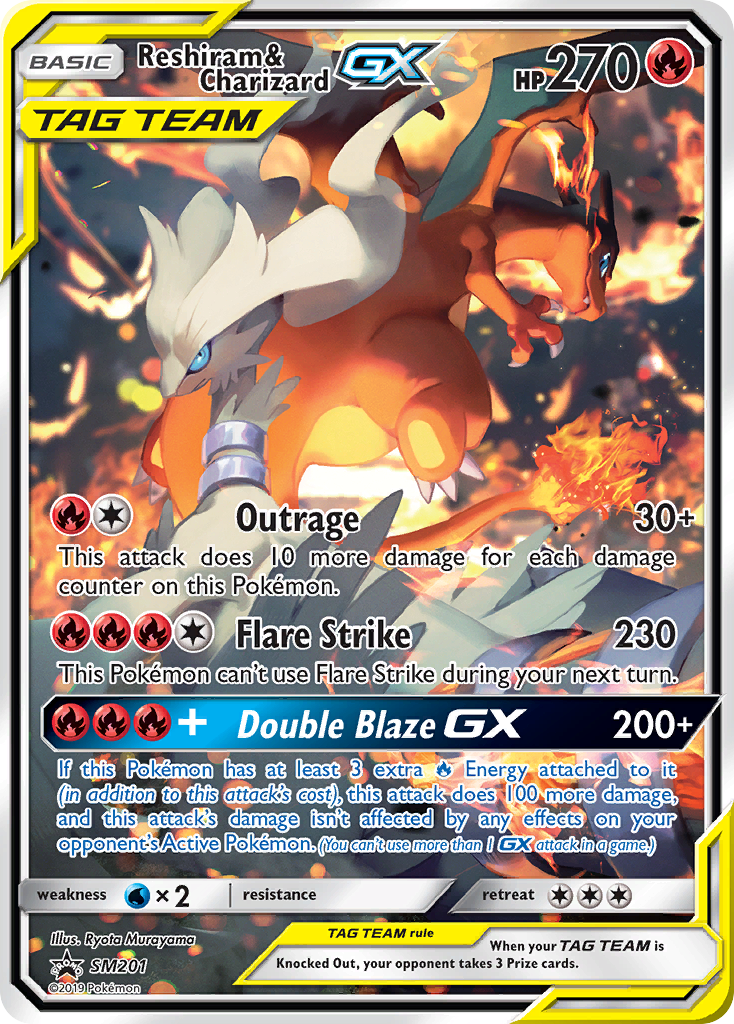 Reshiram & Charizard GX (SM201) [Sun & Moon: Black Star Promos] | Dragon's Lair Comics and Fantasy Houston TX