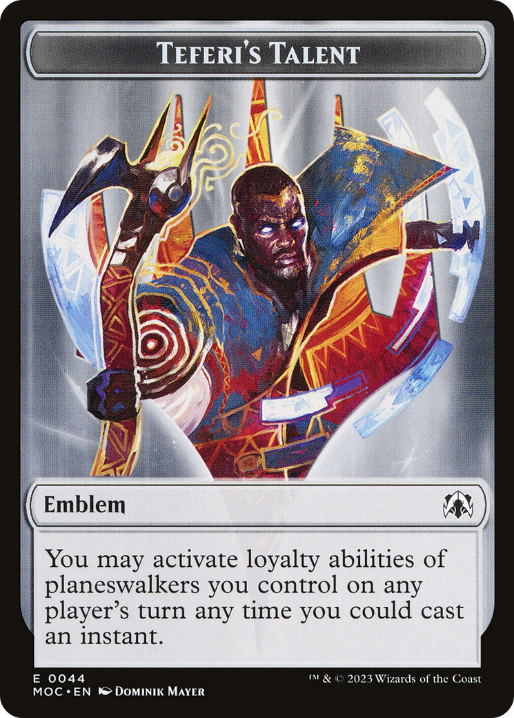 Elemental (02) // Teferi's Talent Emblem Double-Sided Token [March of the Machine Commander Tokens] | Dragon's Lair Comics and Fantasy Houston TX